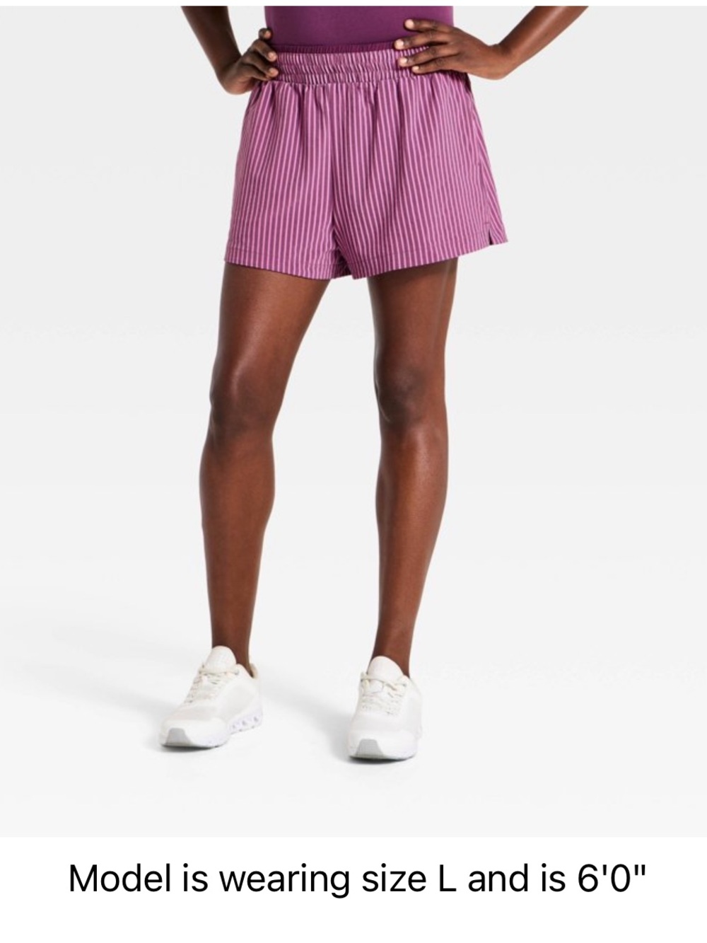 NWT Target All in Motion Women’s Active Light Travel Shorts | Dark Purple Stripe - Picture 4 of 11